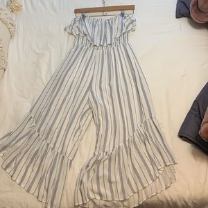 Boutique strapless jumpsuit